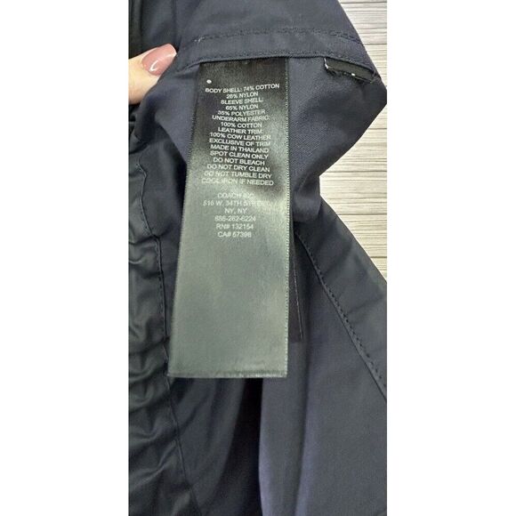 Coach Hadley Anorak‎ Rain Zip Up Jacket Navy Blue Casual Women's Sz Med - Picture 13 of 16